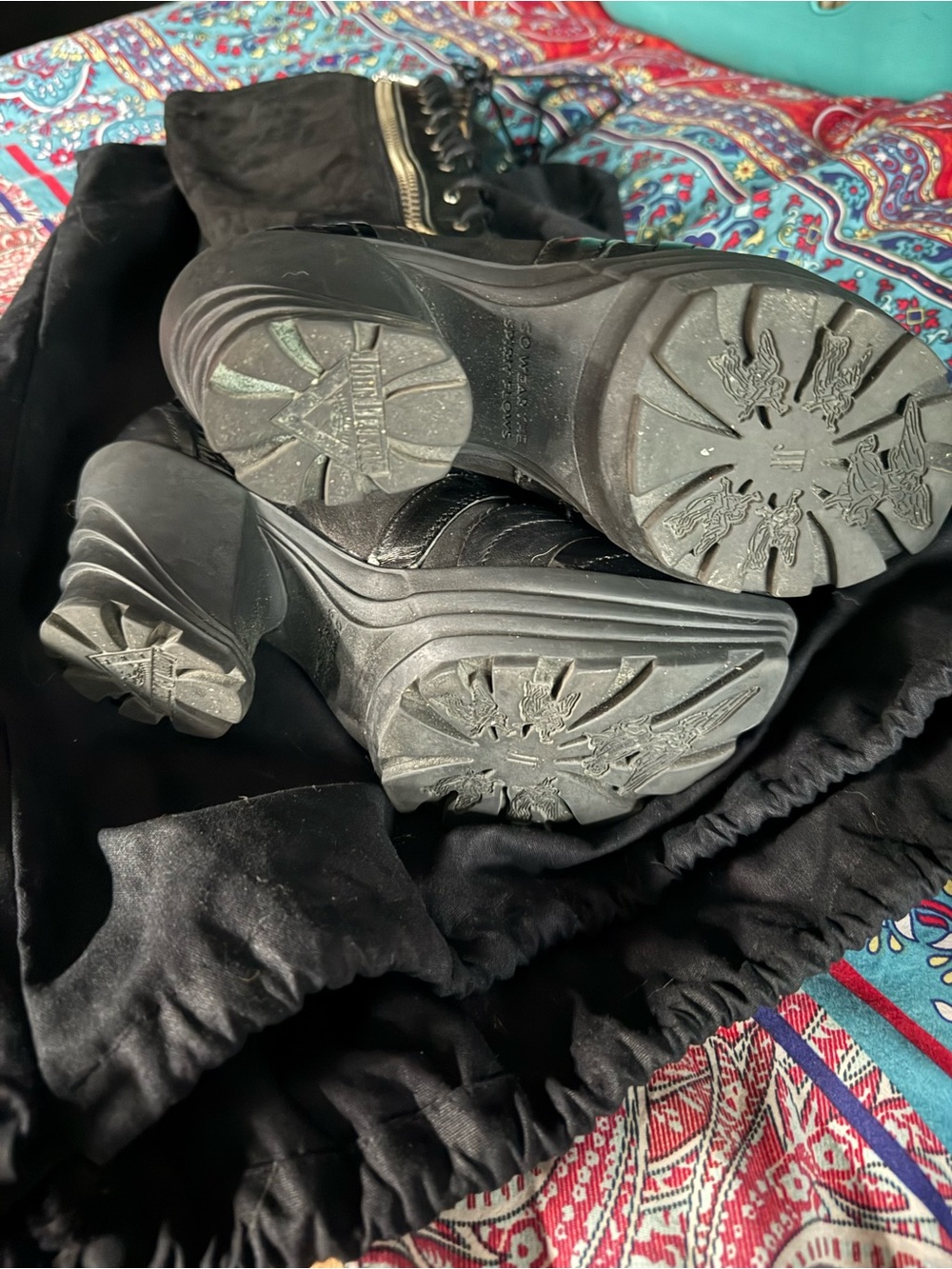 Fluevog Mellow Jazzy Platform Boots - Picture 3 of 9